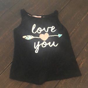 Girls “love you” tank size 7